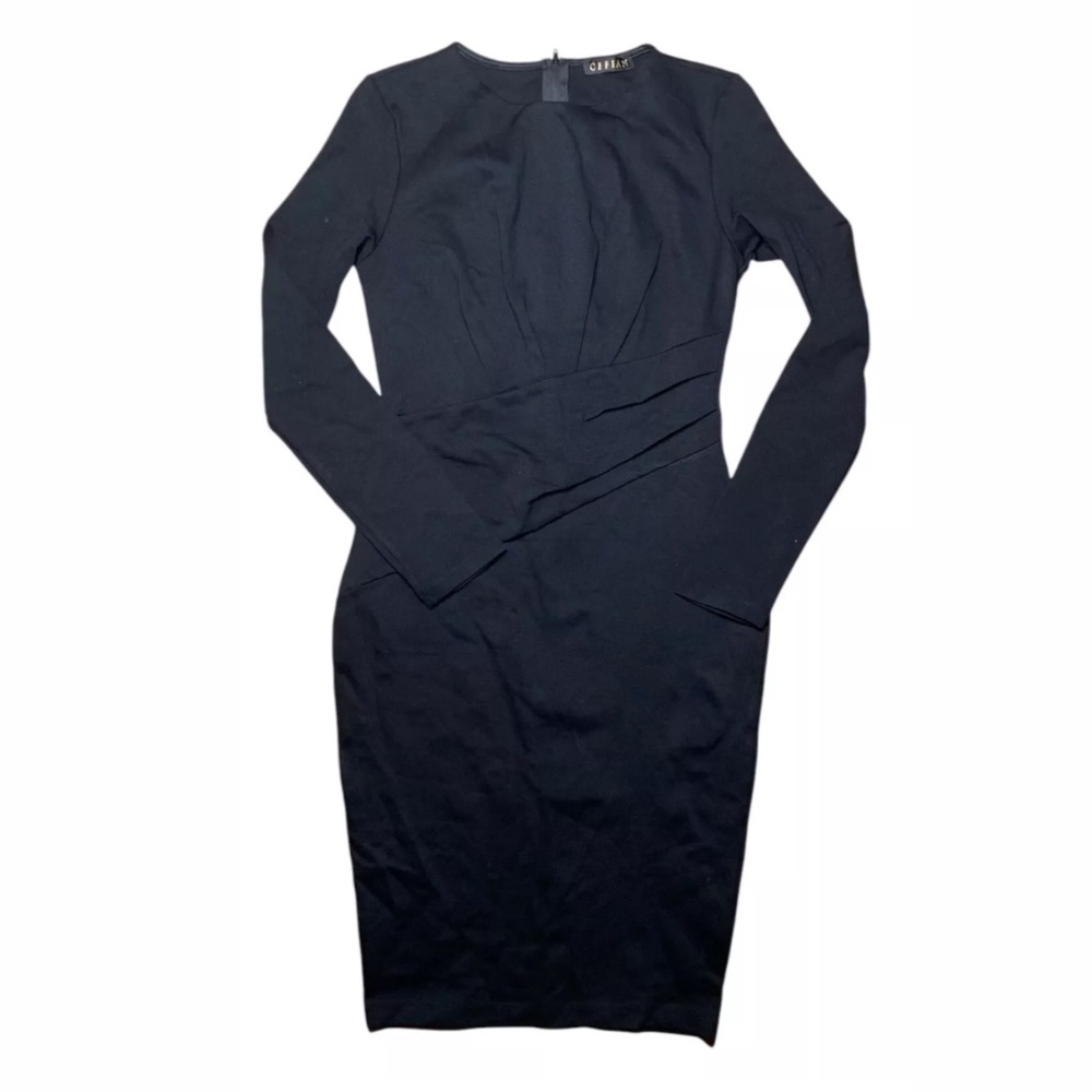 Womens black Cefian dress size medium body con pencil skirt with waist detail